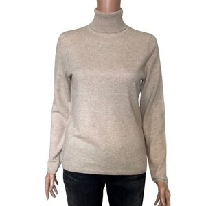 NWT inCashmere Tan Turtleneck Sweater
